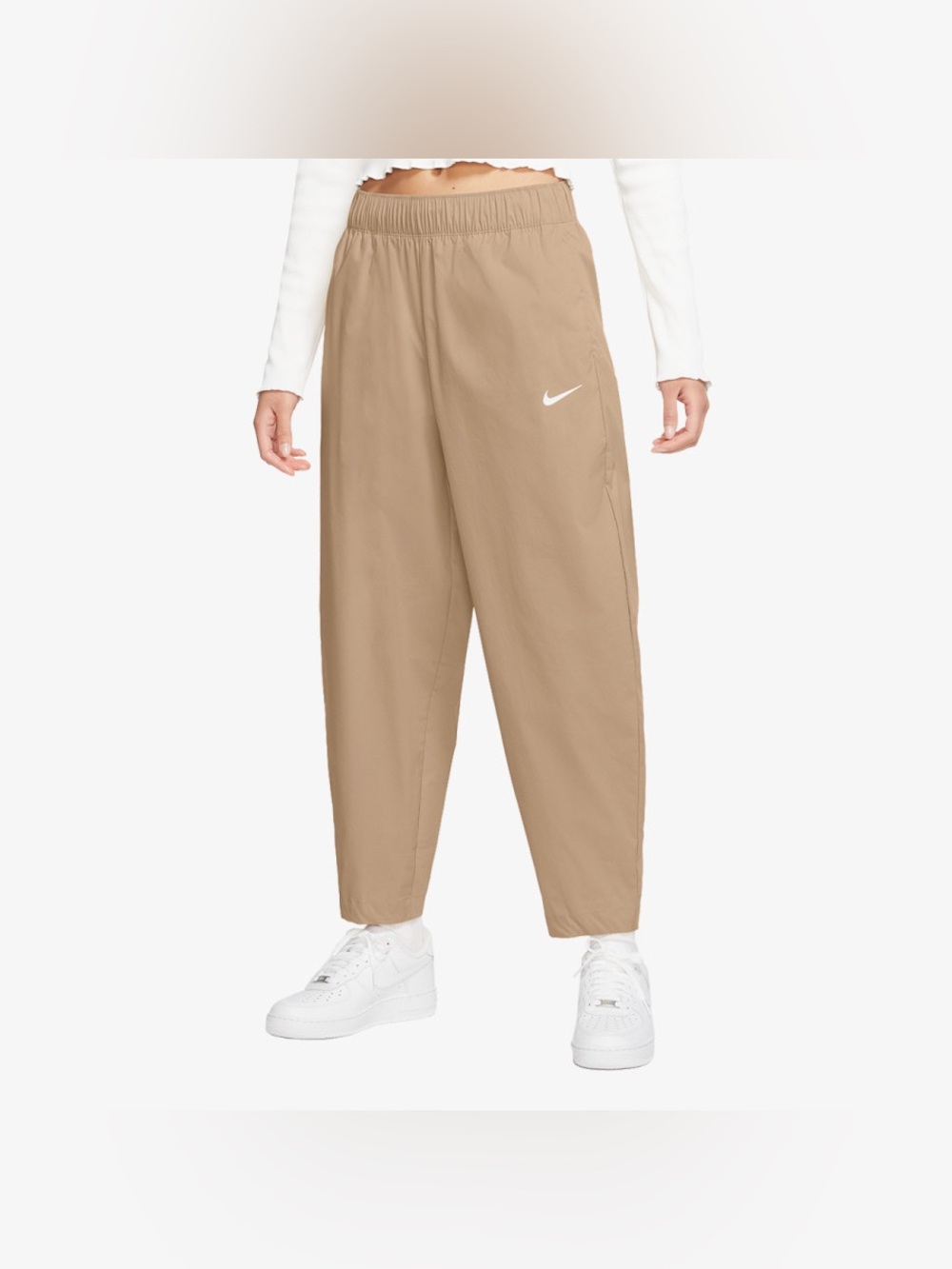 Nike High-Rise Curve Pant - hemp/white